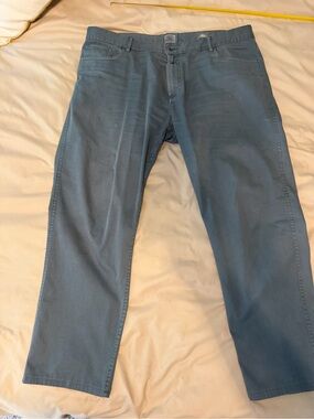 Faherty Mens 38x30 Movement 5-Pocket Pant Slate Washed Blue Stretch Chino Pants